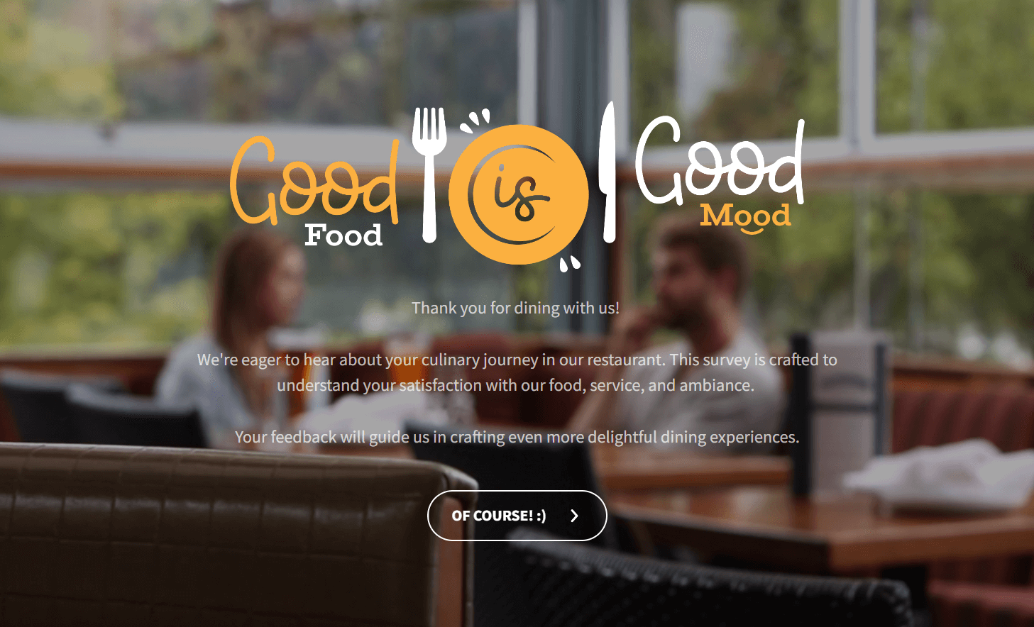  Try our restaurant survey template below! 